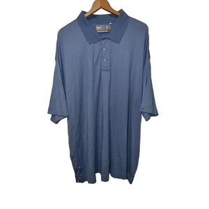 Cutter & Buck Golf Shirt Polo DryTec Mens 5XB Blue Stretch